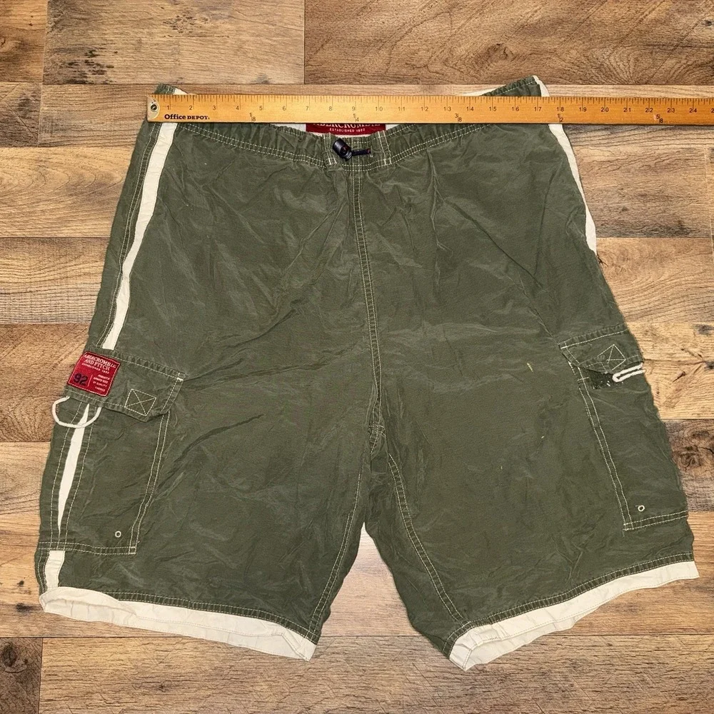 Vintage Y2K Abercrombie & Fitch Swim Trunks Cargo Board Shorts 2000s Size 36